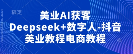 美业AI获客Deepseek+数字人-抖音美业教程电商教程-灼光资源宝库