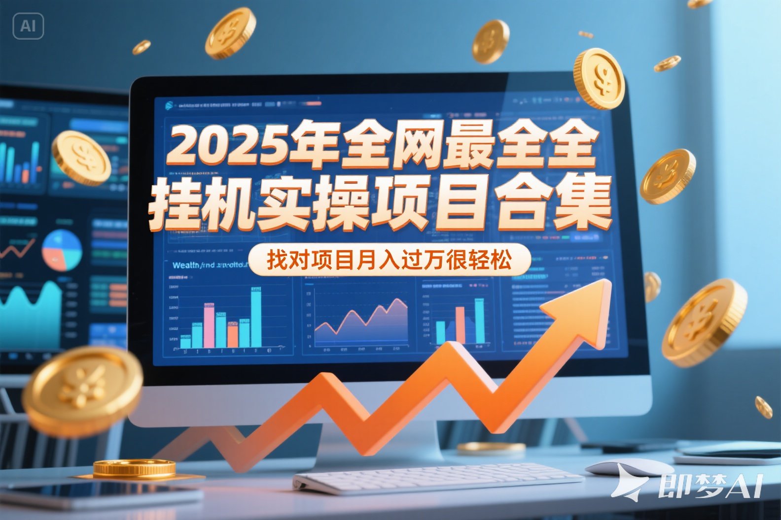 2025年挂机实操项目实操演练，挂机类型，AI直播类型，轻资产创业类型...-灼光资源宝库