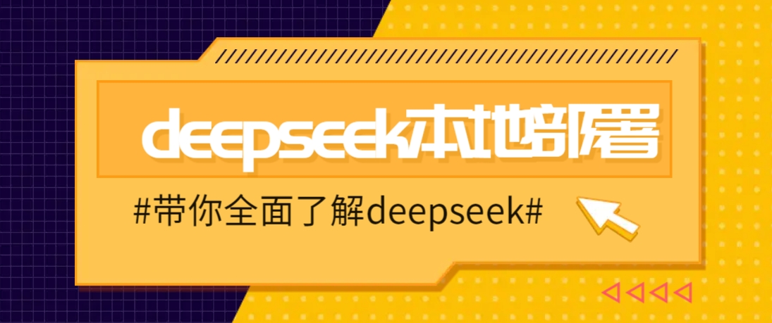 DeepSeek本地部署详细教程,轻松将deepseek部署到你的电脑上-灼光资源宝库