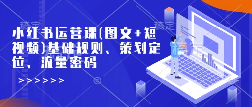 小红书运营课(图文+短视频)基础规则、策划定位、流量密码-灼光资源宝库