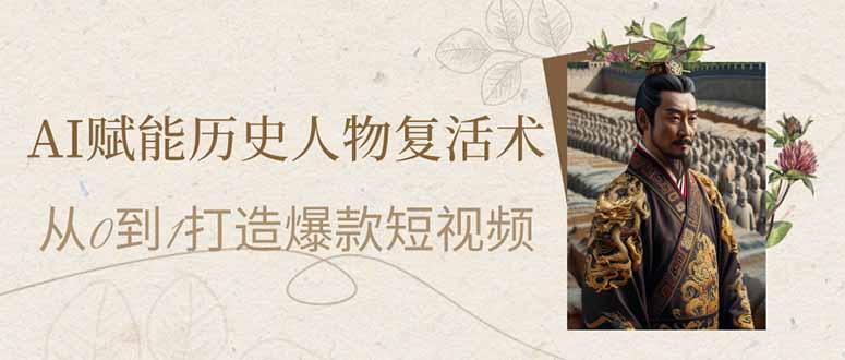 AI赋能历史人物复活术：从0到1打造爆款短视频-灼光资源宝库
