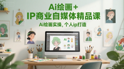 Ai绘画+IP商业自媒体精品课，Ai绘画实操，个人ip打造-灼光资源宝库