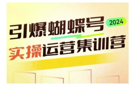 引爆蝴蝶号实操运营,助力你深度掌握蝴蝶号运营,实现高效实操,开启流量变现之路-灼光资源宝库