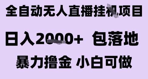 最新全自动抖音无人直播挂G项目，日入2k+ 包落地暴力撸金，小白可做【揭秘】-灼光资源宝库