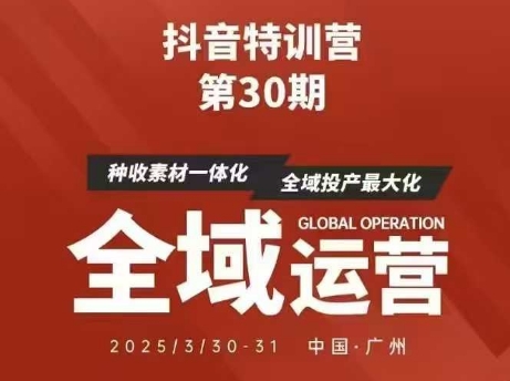 抖音特训营第30期线下培训资料，没有录音视频，正版整理的脑图资料及学员总结核心点-灼光资源宝库
