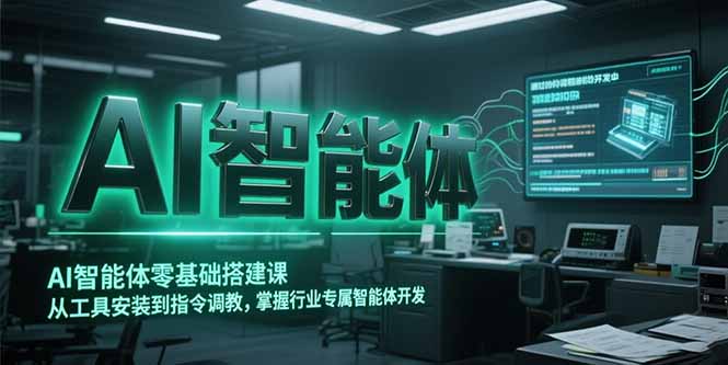 AI智能体零基础搭建课，从工具安装到指令调教，掌握行业专属智能体开发...-灼光资源宝库