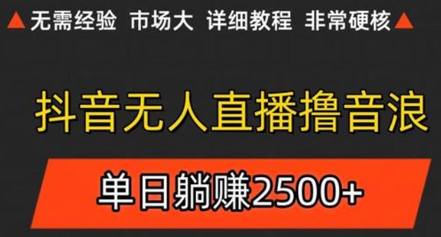 抖音无人直播6.0 简单无脑可矩阵 每天两小时轻松躺赚500+-蘑菇资源宝库