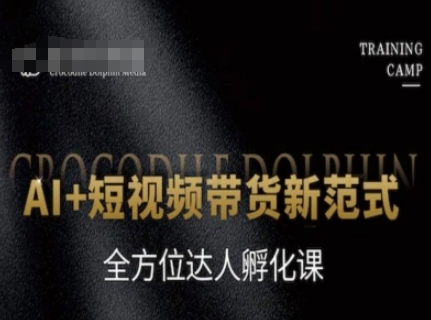 AI+短视频带货新范式，全方位达人孵化课-灼光资源宝库