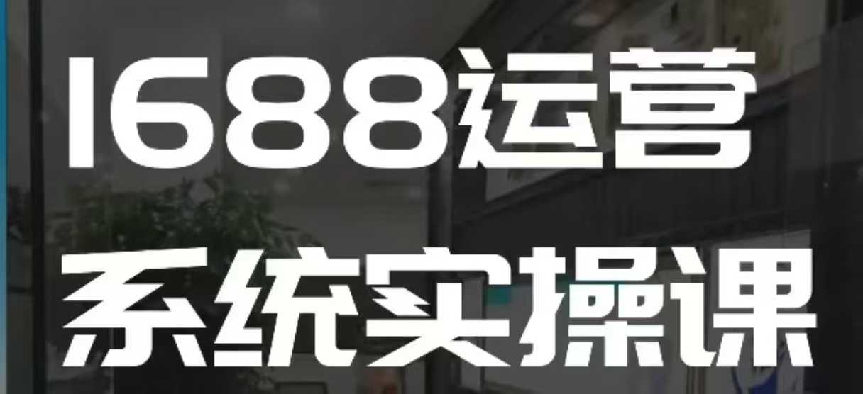 1688高阶运营系统实操课，快速掌握1688店铺运营的核心玩法-灼光资源宝库