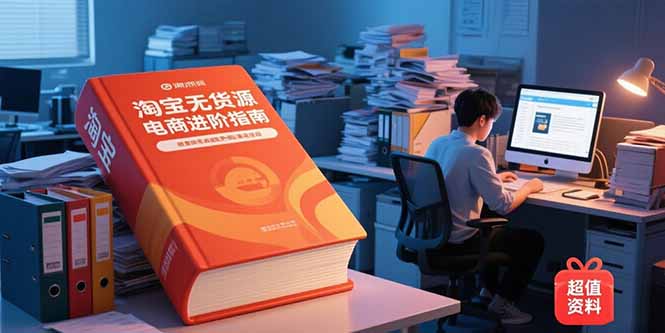 淘宝无货源电商进阶指南,包含新人课、进阶课,配套资料,蓝海选品等-灼光资源宝库