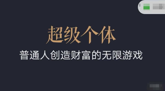 超级个体2024-2025翻盘指南，普通人创造财富的无限游戏-灼光资源宝库