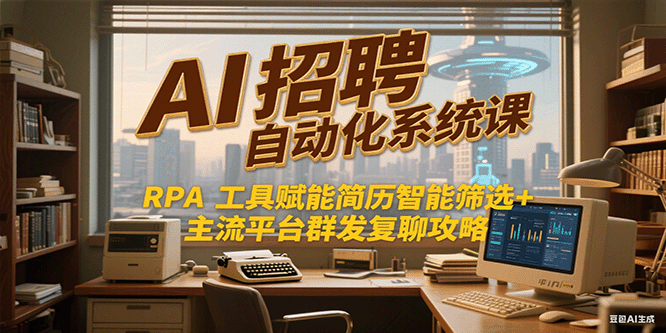 AI招聘自动化系统课，RPA工具赋能简历智能筛选+主流平台群发复聊全攻略-灼光资源宝库