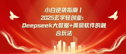 小白逆袭指南，2025玄学轻创业：Deepseek大数据+周易算法的融合玩法-灼光资源宝库