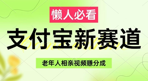 支付宝新赛道，利用老年人相亲视频，挣分成收益，轻松月入过W，操作简单-灼光资源宝库