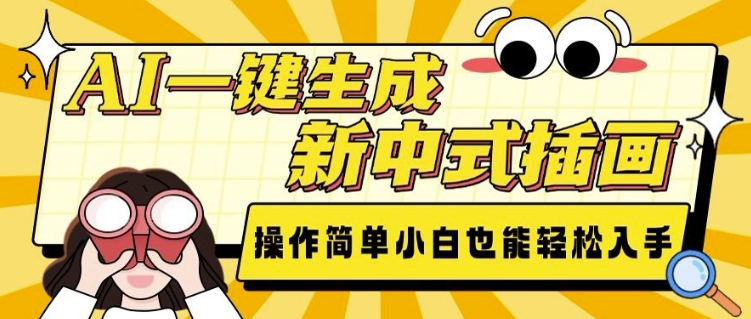 AI一键生成新中式插画, 操作简单,小白也能轻松入手-灼光资源宝库