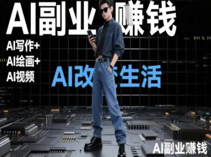 AI改变生活(Ai写作+AI绘画+Ai视频)，AI副业挣钱-灼光资源宝库