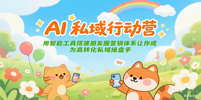 AI私域行动营:用智能工具搭建朋友圈营销体系让你成为高转化私域操盘手-灼光资源宝库