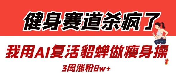 健身赛道杀疯了？我用AI复活貂蝉做瘦身操，3周涨粉8W-灼光资源宝库