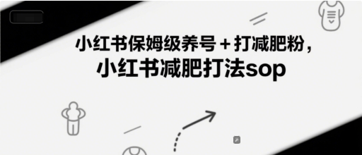 小红书保姆级养号+打减肥粉，小红书减肥打法sop-灼光资源宝库