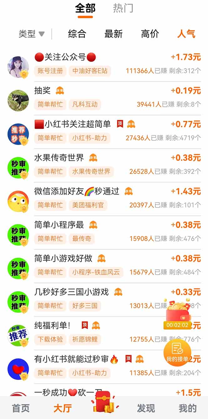 零撸小项目免费分享 点赞助力 无任何门槛 手机随时可做  单日收益200＋-灼光资源宝库
