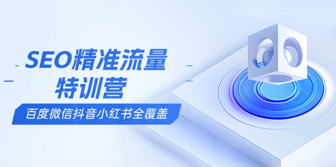 SEO精准流量特训营，百度微信抖音小红书全覆盖，带你搞懂搜索优化核心技巧-灼光资源宝库