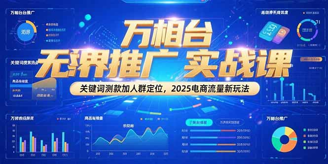 万相台无界推广实战课,关键词测款加人群定位,2025电商流量新玩法-灼光资源宝库