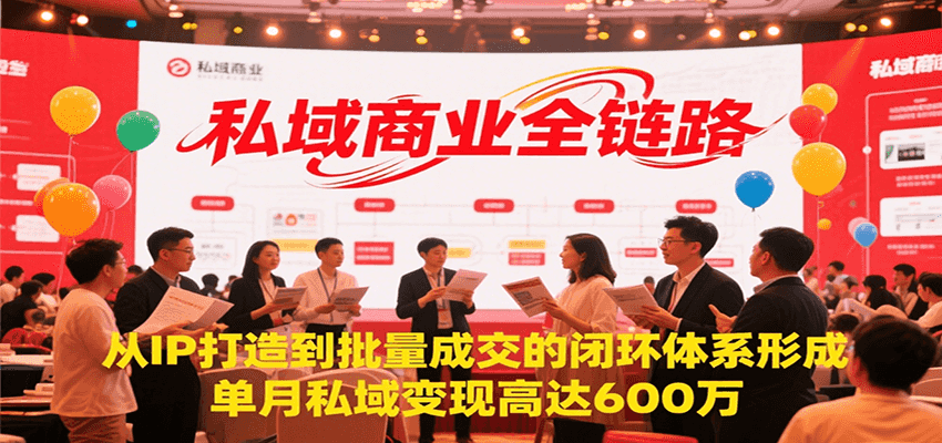 私域商业全链路，从IP打造到批量成交的闭环体系形成，单月私域变现600万-灼光资源宝库