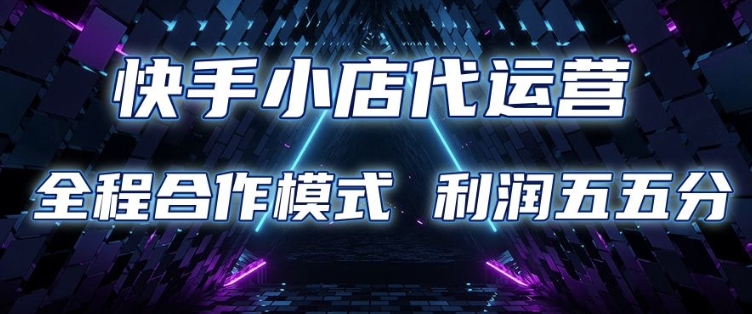 快手小店代运营 限时托管计划 合作模式 利润五五分成【揭秘】-灼光资源宝库