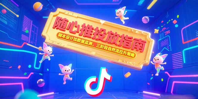 随心推投放指南,脚本设计加数据监测,三阶段自然流拉升策略-灼光资源宝库