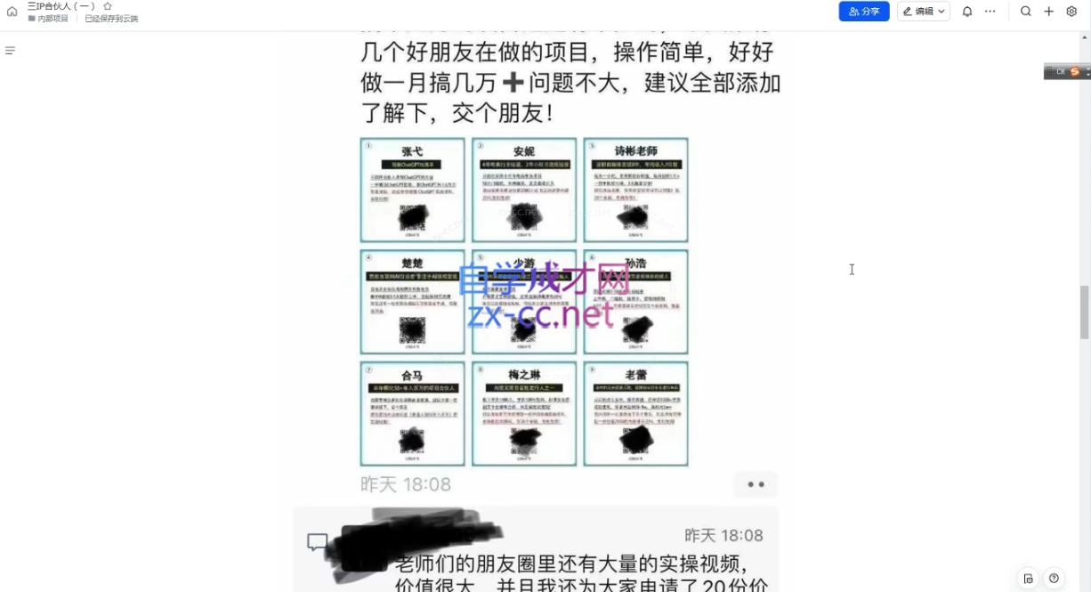 君哥·IP合伙人知识付费虚拟项目(更新)-灼光资源宝库