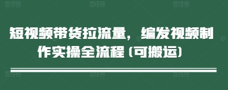 短视频带货拉流量，编发视频制作实操全流程(可搬运)-灼光资源宝库