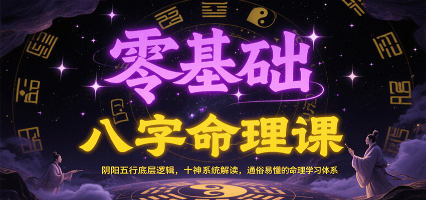 零基础八字命理课:阴阳五行底层逻辑,十神系统解读,通俗易懂的命理学习体系-灼光资源宝库