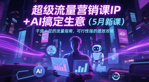 超级流量营销课IP+AI搞定生意(5月新课)干货十足的流量指南，可行性强的提效攻略-灼光资源宝库