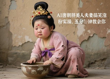 AI唐朝胖美人夫妻搞笑涨粉实操，五分钟教会你-灼光资源宝库