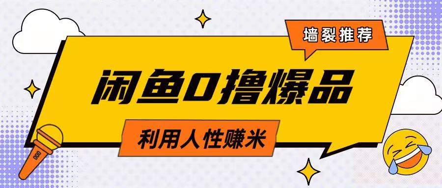 咸鱼0撸玩法利用人性售卖商品达到日挣2张的效果-灼光资源宝库