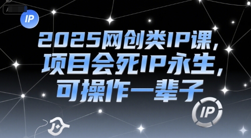 2025网创类IP课，项目会死IP永生，可操作一辈子-灼光资源宝库