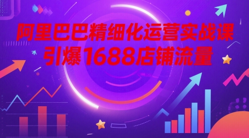阿里巴巴精细化运营实战课，引爆1688店铺流量-灼光资源宝库