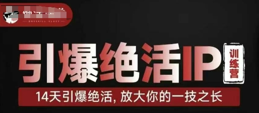 引爆绝活IP训练营,14天引爆绝活,放大你的一技之长-灼光资源宝库