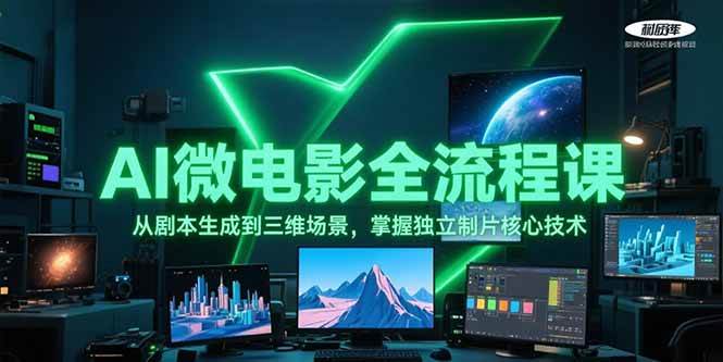 AI微电影全流程课，从剧本生成到三维场景，掌握独立制片核心技术-灼光资源宝库