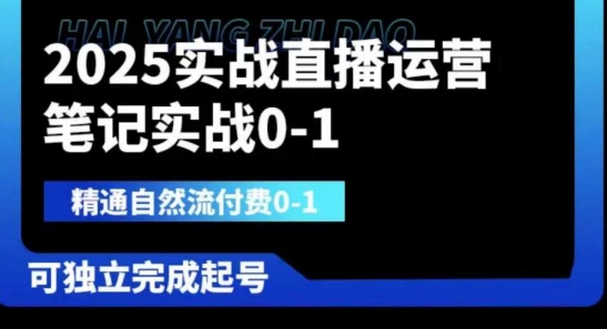 2025实战直播运营0-1，精通自然流付费0-1，可独立完成起号-灼光资源宝库