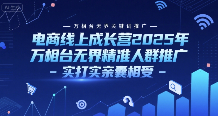电商线上成长营2025年，万相台无界关键词推广-万相台无界精准人群推广-实打实亲囊相受-蘑菇资源宝库