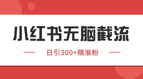 小红书截流同行客源，独家野路子获客玩法 日引200+暴力获客【揭秘】-灼光资源宝库