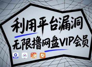 利用平台漏洞，无限撸网盘VIP会员，用户亲测有效!【漏洞原理+操作演示】-蘑菇资源宝库