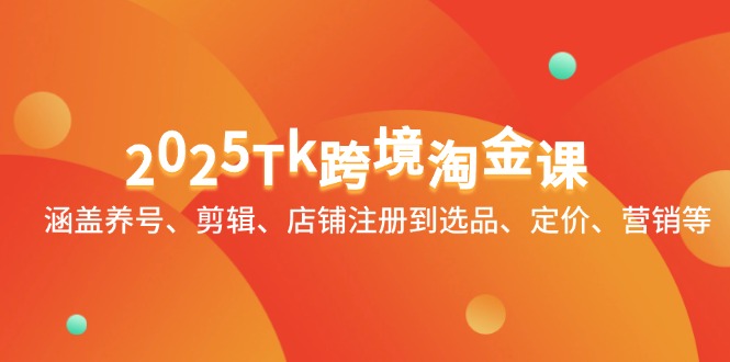 2025Tk跨境淘金课：涵盖养号、剪辑、店铺注册到选品、定价、营销等-灼光资源宝库
