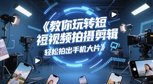 教你玩转短视频拍摄剪辑，轻松拍出手机大片-灼光资源宝库
