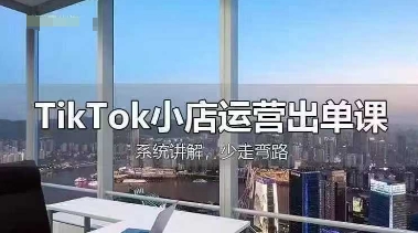 TikTok小店运营出单课,从开店选品、运营出单、发货回款,进行全流程讲解-灼光资源宝库