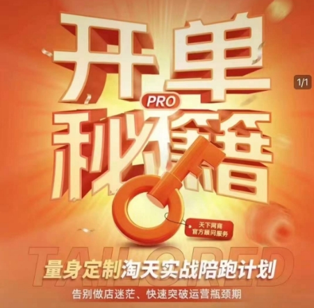 淘宝开单秘籍PRO,量身定制淘天实战陪跑计划,告别做店迷茫、快速突破运营瓶颈期(更新)-灼光资源宝库