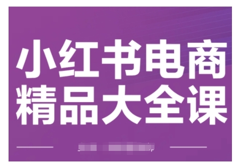 小红书电商精品大全课，快速掌握小红书运营技巧，实现精准引流与爆单目标，轻松玩转小红书电商(更新2月)-灼光资源宝库