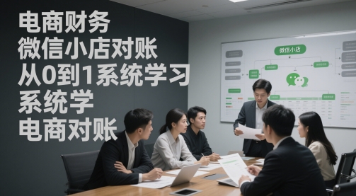 电商财务微信小店对账，从0到1系统学习电商对账-灼光资源宝库