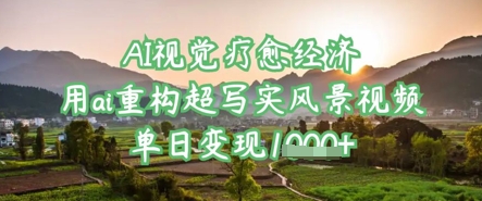 AI视觉疗愈经济：用ai重构超写实风景视频，单日变现多张-灼光资源宝库